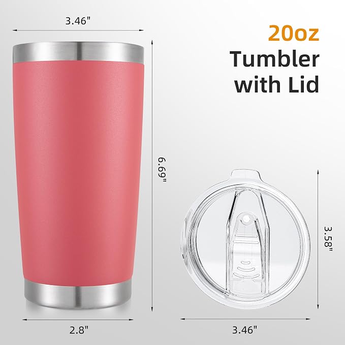20 oz Tumbler with Lid Stainless Steel Insulated Tumblers, 1 Pack | Leak Proof - Image 5