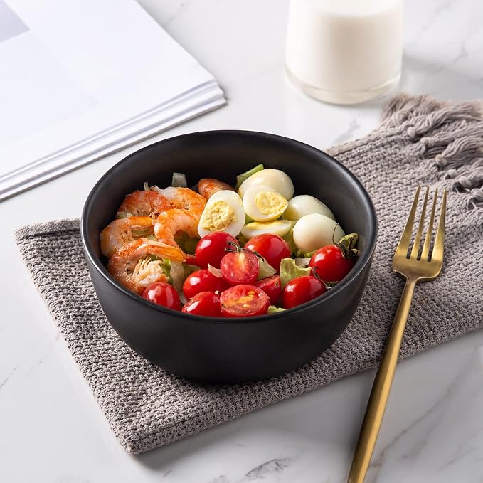 AmorArc Stoneware Cereal Bowls Set of 4, 26oz Soup Ceramic Bowls Set | Modern - Image 5