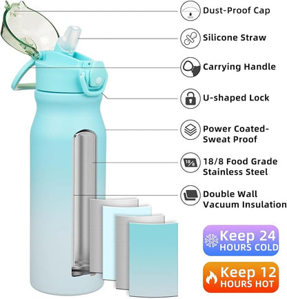 BJPKPK 25 oz Insulated Water Bottle, Stainless Steel Flask | Leak Proof Locking - Image 2
