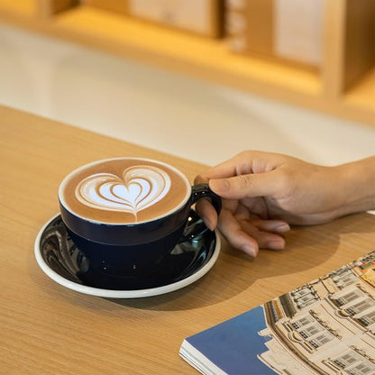 Loveramics Latte Art Mug with Saucer, 10 oz Ceramic Coffee cups with Round - Image 7