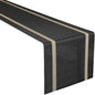 FAVE Woven Vinyl Table Runner 90x12 Inch Black by FAVE