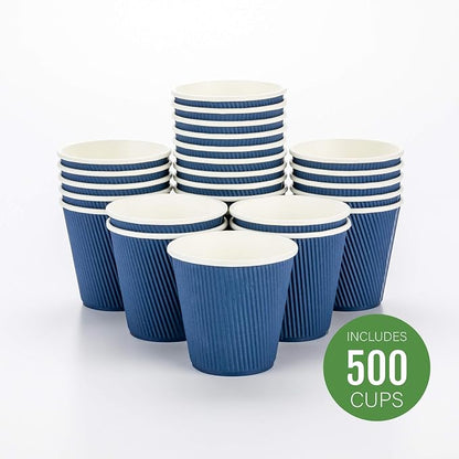 Restaurantware 8 Ounce Double Wall Disposable Coffee Cups, 500 Insulated Dark - Image 2