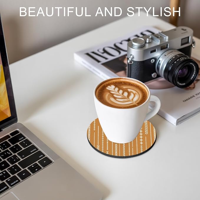 Vintage Simple Coasters Set of 4 Absorbent Coasters - Image 8