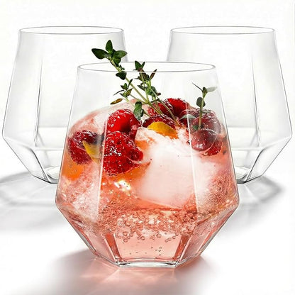 40 Pack Plastic Wine Glasses, 12 Oz Disposable Cocktail Whiskey Glasses | Clear by Maaacute