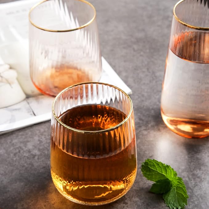Lysenn Stemless Wine Glasses Set of 4 - Image 8