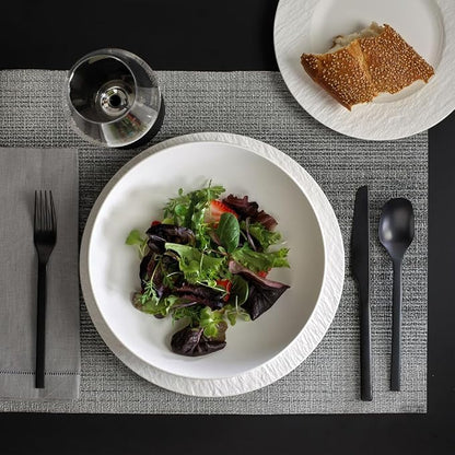 Villeroy & Boch Manufacture Rock Blanc 12 Piece Dinnerware Set, made in Germany - Image 7
