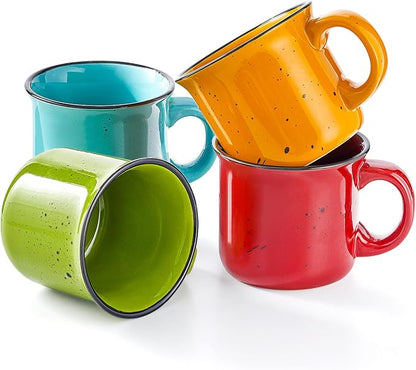 bestone Set of 4 Large Ceramic Mugs by BESTONE