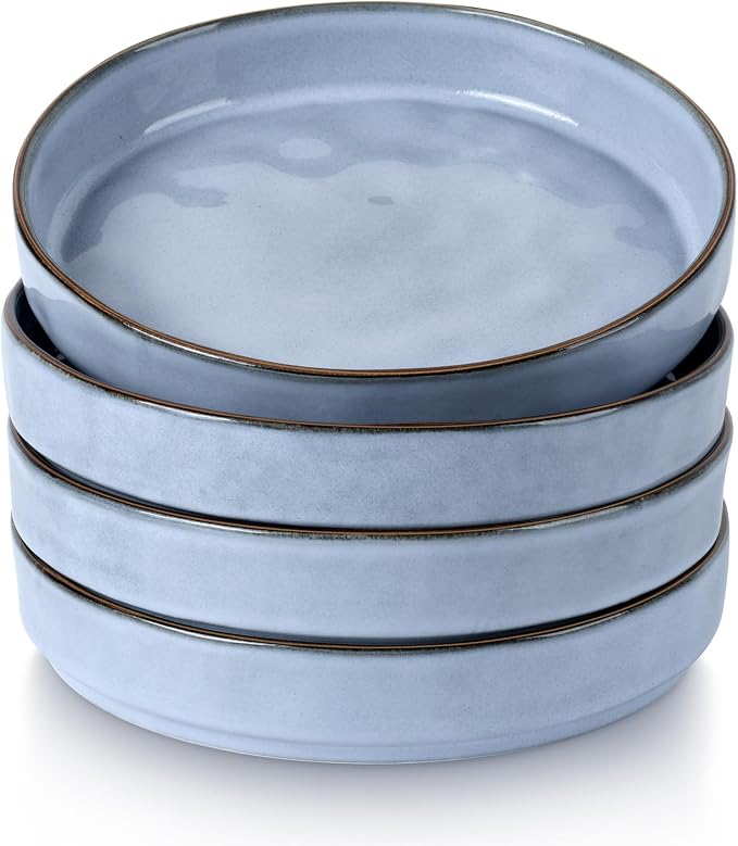 LIANYU Pasta Bowls Set of 4, 8.25’’ Wide Shallow Salad Serving Plate | by LIANYU