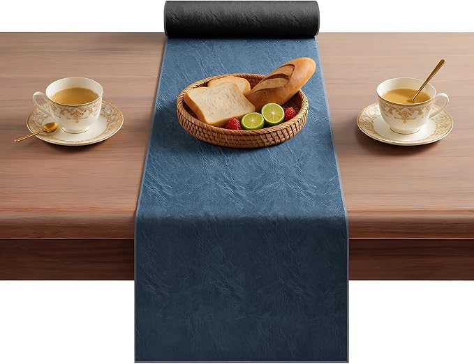 Double-Sided Faux Leather Table Runner, Waterproof Heat Resistant Non-Slip - Image 8