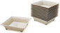 CMJJ 48 Pack Eco-Wheat Tiny Square Serving Tray Mini Appetizer Plates for Parties, Disposable Small Wheat Plastic+PP for all Party Essentials!