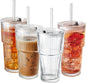 SUROQUE 20oz Ribbed Glass Tumblers by SUROQUE