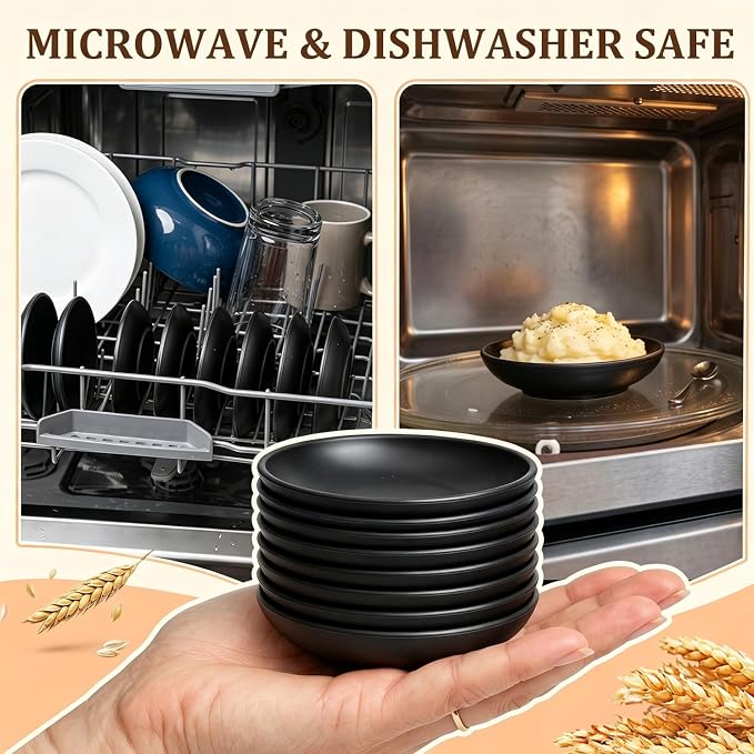 PYRMONT Unbreakable Soy Sauce Bowls Wheat Straw Dipping Bowls 2 Oz Small - Image 7