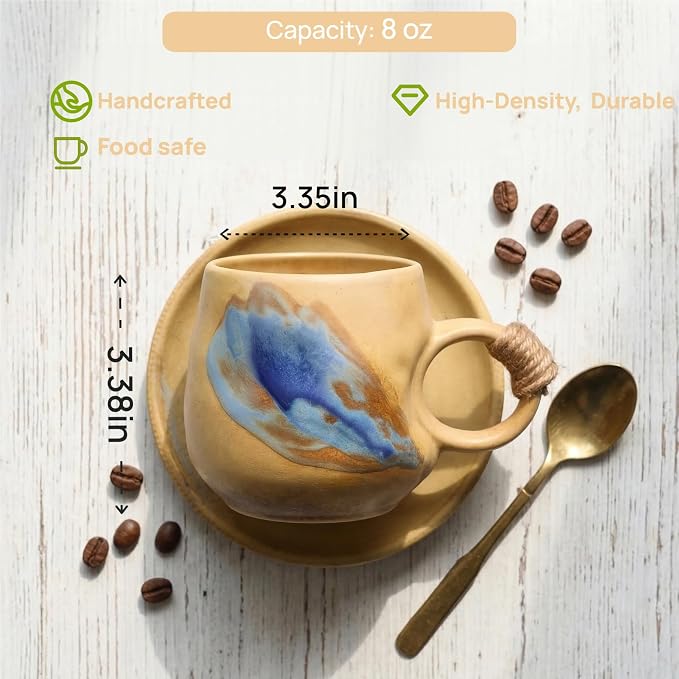 Little handmade ceramic pottery tea cup - Image 3