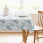H.VERSAILTEX Linen Table Cloths Floral Printed Tablecloth Spill-Proof Waterproof Table Cover for Dining Buffet Feature Soft and Thick Fabric Wrinkle Free, 60 x 84 Inch, Vintage Botanical - Blue
