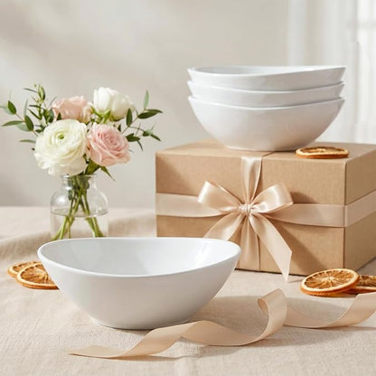 LIFVER 9" Serving Bowls for Wedding Decor, 36 OZ Porcelain Serving Dishes for - Image 9
