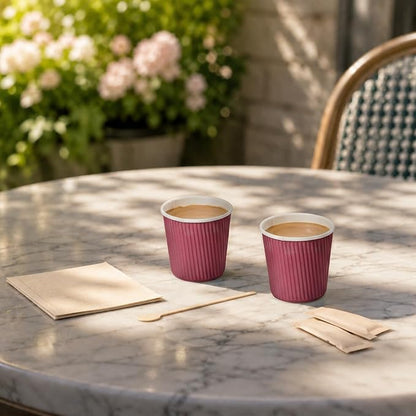 4 oz Crimson Paper Coffee Cup - Image 4