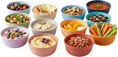 MASTERCOOK Plastic Bowls Set of 12 – 15oz Multipurpose Deep Plates Salad and - Image 8