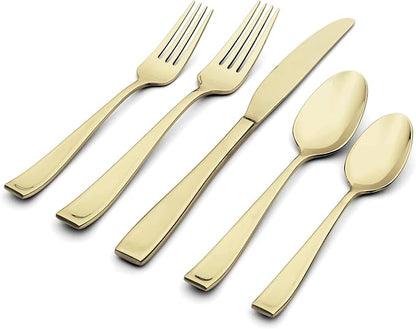 Oneida Moda Champagne Satin 20-Piece Silverware Set - Image 3