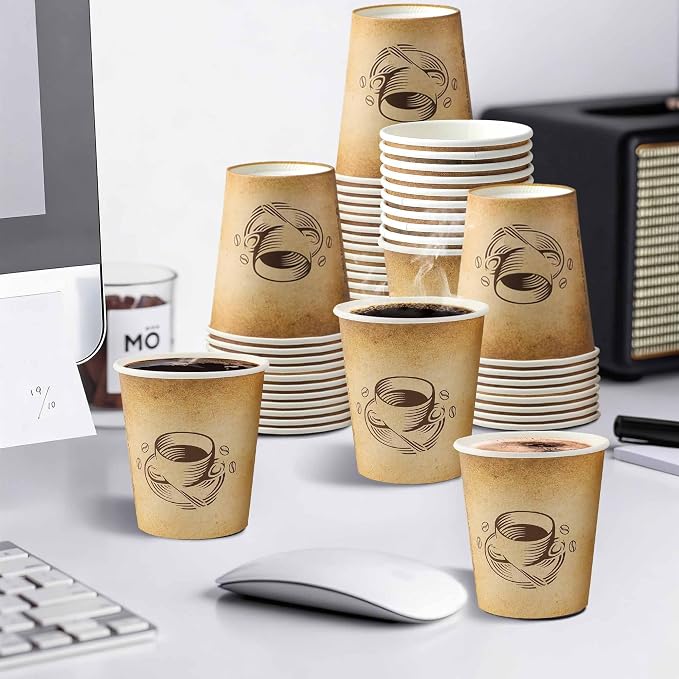 Clawsoff 200 Pack 10 oz Coffee Cups Disposable Paper Cups | Disposable Drinking - Image 7