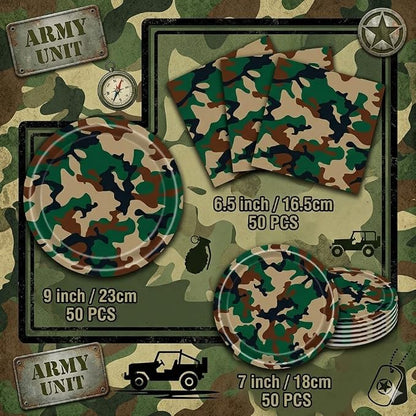 150PCS Camo Birthday Party Supplies - Image 4