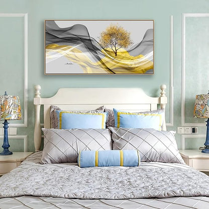 Tucai Decor Framed Wall Art Canvas Modern Light Luxury Abstract Ink Landscape Painting Artwork– Waterproof Canvas Print Bedroom Wall Decor Home and Office Wall Art for living Room 30x60inch (Framed)