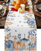 Blue Pumpkin Fall Table Runner 72 Inches Long, Thanksgiving Floral Eucalyptus by Unknown