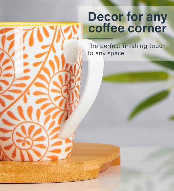 ONEMORE Coffee Mugs Set of 6, 12 oz Ceramic Coffee Cup - Image 3