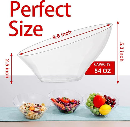 bUCLA 54 OZ Clear Plastic Serving Bowls - Image 2