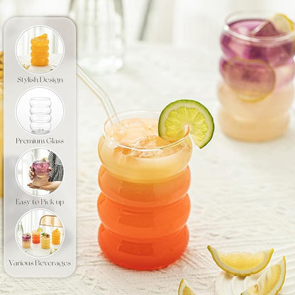 KEMORELA 2PCS Wave Bubble Beverage Glasses - Image 5