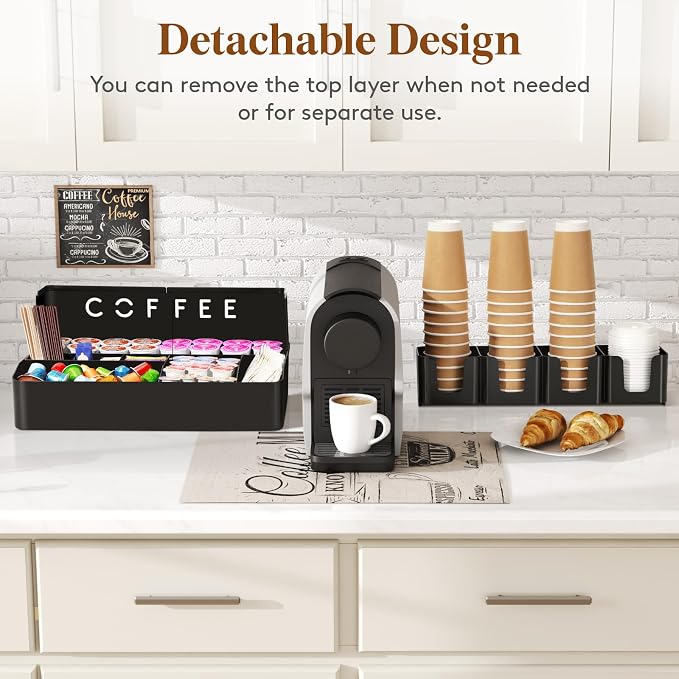 Lifewit 2-tier Coffee Station Organizer Caddy - Image 6