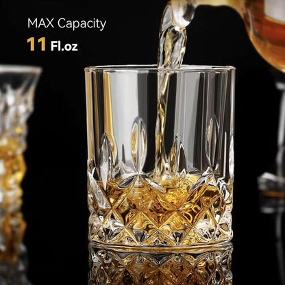 Whiskey Glasses Set of 6, 11 oz Old Fashioned Rocks Glasses | Dishwasher-safe - Image 4