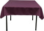 LA Linen Polyester Poplin Washable Square Tablecloth, Stain and Wrinkle Resistant Table Cover 58x58, Fabric Table Cloth for Dinning, Kitchen, Party, Holiday 58 by 58-Inch, Eggplant