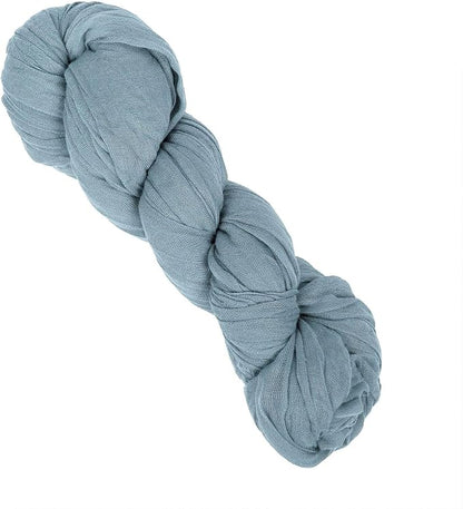 Efavormart 10ft Dusty Blue Cheesecloth Table Runner - Image 2