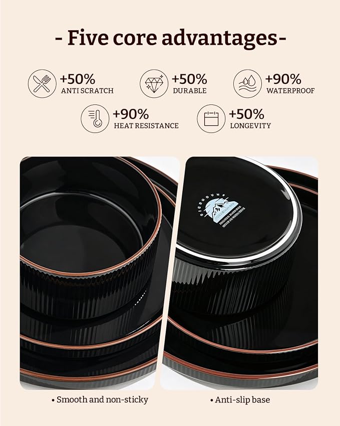 Line Porcelain Dinnerware Set, dish set - Image 5