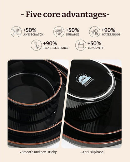Line Porcelain Dinnerware Set, dish set - Image 5