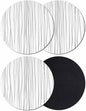 Gray Coasters Set of 4, Abstract Lines Gradient Minimalist Modern Texture Soft by PIEPLE