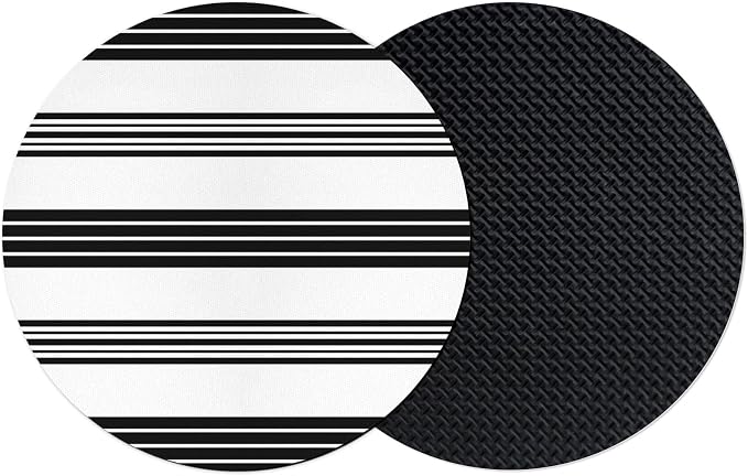 Retro Black Stripes Coasters Set of 2, Absorbent Coasters by Unknown