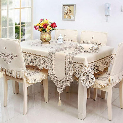 LeLehome 15 X 69 Inch Embroidery Table Runner, Classic Flowers Floral Dresser - Image 5