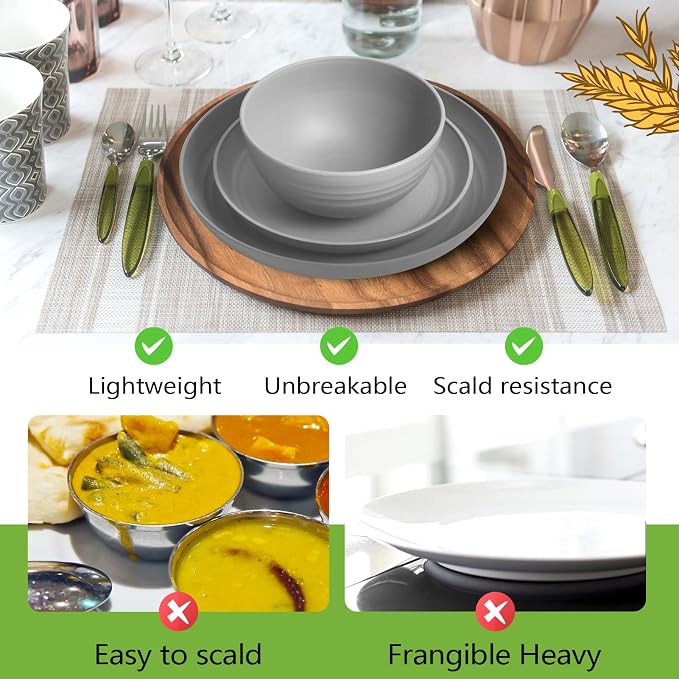 Teivio 32-Piece Plates and Bowls Sets - Image 6