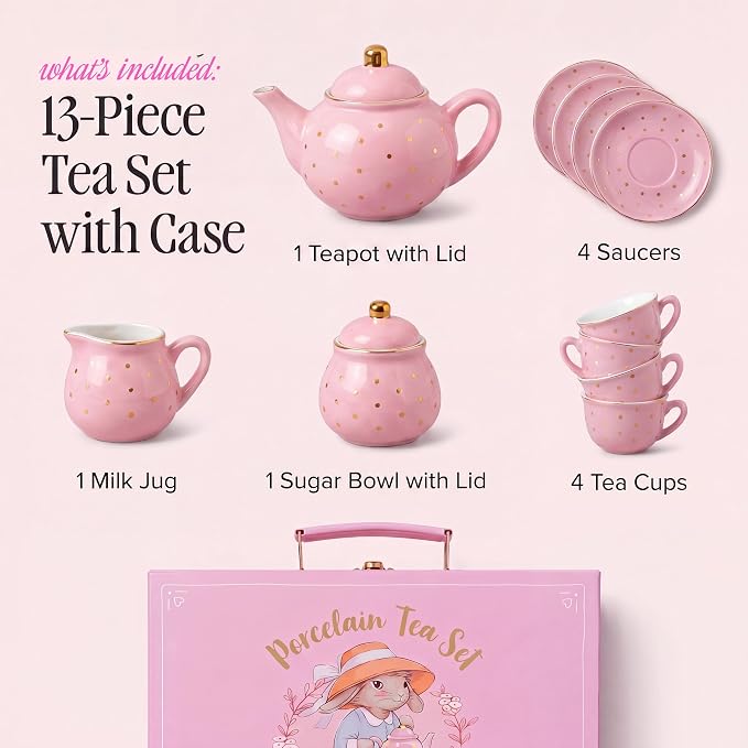 Giggle & Honey® Tea Party Set for Little Girls - Image 3