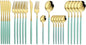 JASHII Flatware Serving Set 24 Piece, Stainless Steel Silverware Set, Mint by JASHII