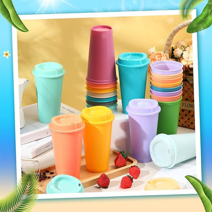 Honeydak 45 Pack 16 oz Reusable Coffee Cups - Image 3