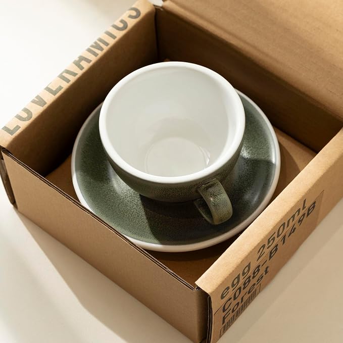 Loveramics Matt Cappuccino Cup, 8 oz Ceramic Latte Art Mug - Image 3