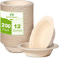 greensight 12oz Compostable Paper Bowls, 200 Pack Disposable Heavy Duty | by greensight