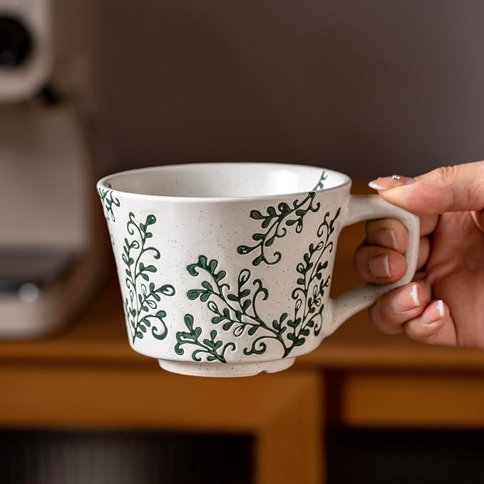 Ceramic Mugs 11 oz Unique Luxurious Cups Set of 4, Mug - Image 7