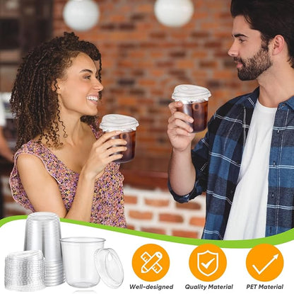 Ziliny 50 Sets Clear Plastic Coffee Cups - Image 6