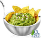 Dip Bowl,Large Heat Insulated Stainless Steel Bowls Ideal for Guacamole Salsa,Double Walled Insulated Cold or Hot Serving Bowl for Parties outdoor(1,35 oz)