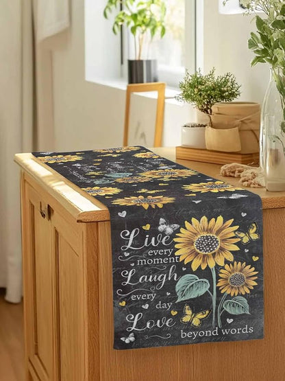 Retro Sunflower Table Runners 70 Inches Long, Spring Summer Farmhouse Table - Image 7
