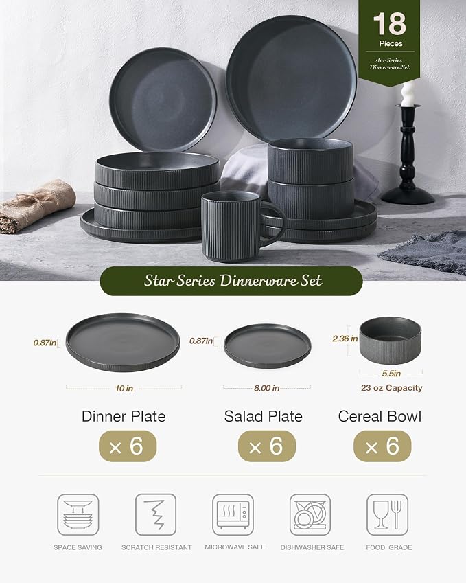 Famiware Star Plates and Bowls Sets, Chip & Scratch Resistant. Microwave & - Image 3