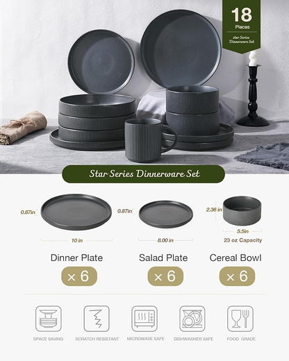 Famiware Star Plates and Bowls Sets, Chip & Scratch Resistant. Microwave & - Image 3